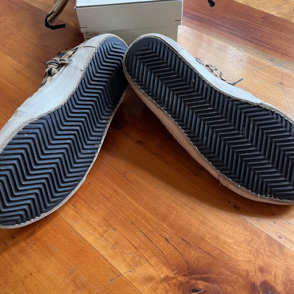 Golden Goose  Slide  Size  38 Leopard Print w  Blu Metallic  Stripe - Picture 2 of 6